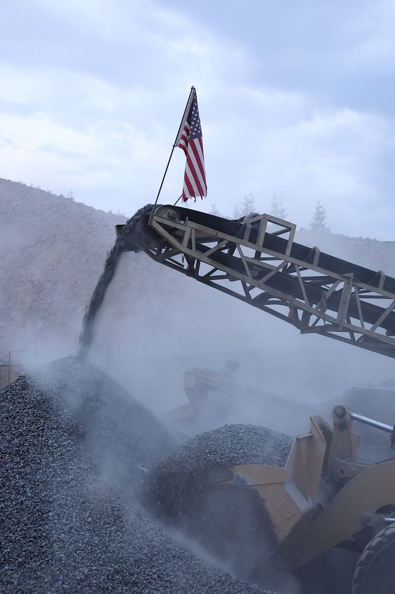 Portable rock crushing